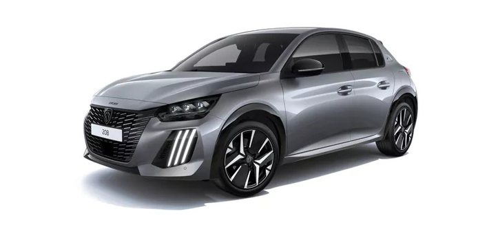 Peugeot 208 de location, vue trois-quarts avant